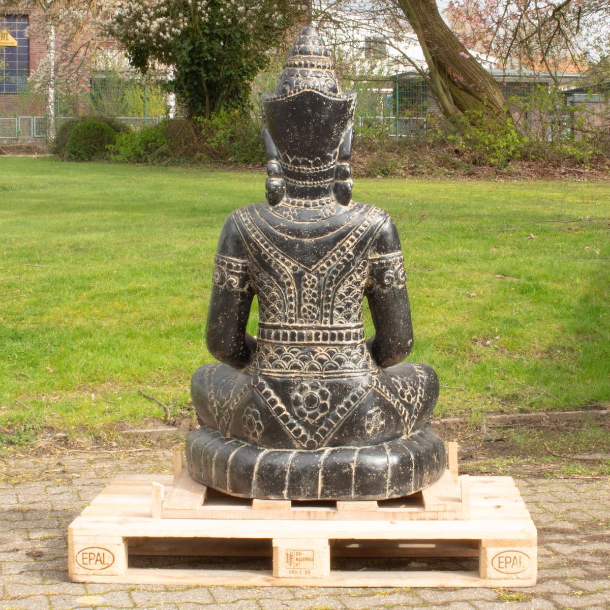 Buddha Statue sitzend Figur Skulptur Asien Indonesien Deko GRC Beton Gartenfigur 126 cm