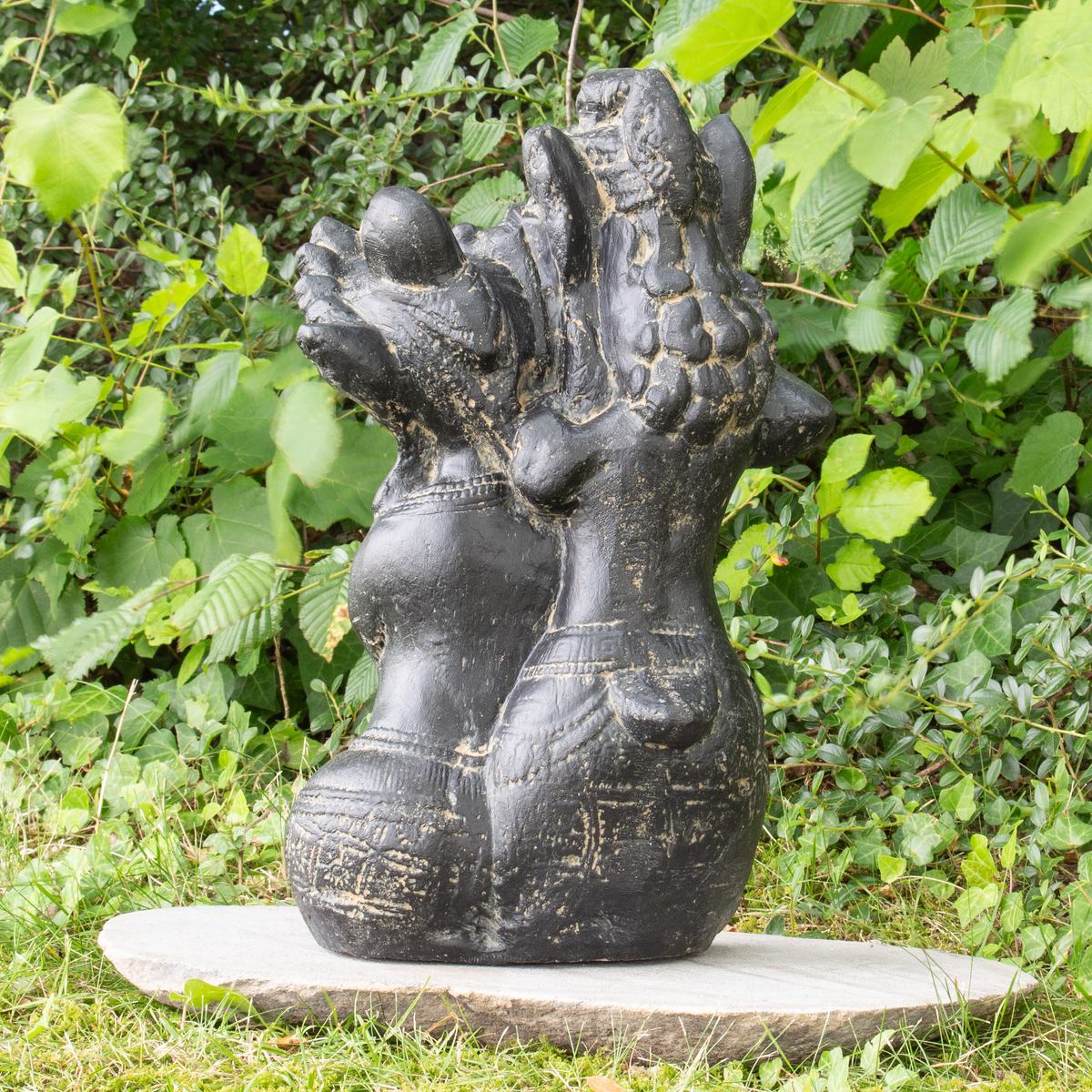 Rama Sita Figur Skulptur Stein Gott Statue Lavasand Bali Garten Deko ca. 40 cm