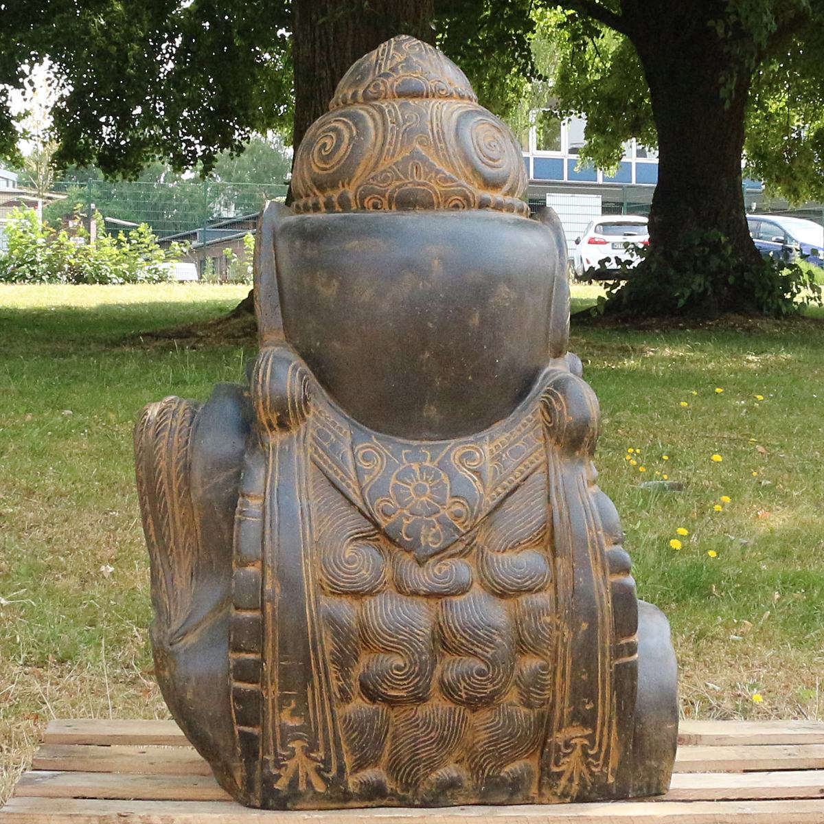 Devi Kopf Head Figur Skulptur Bali Garten GRC Beton Gartenfigur Antik Finish 104 cm