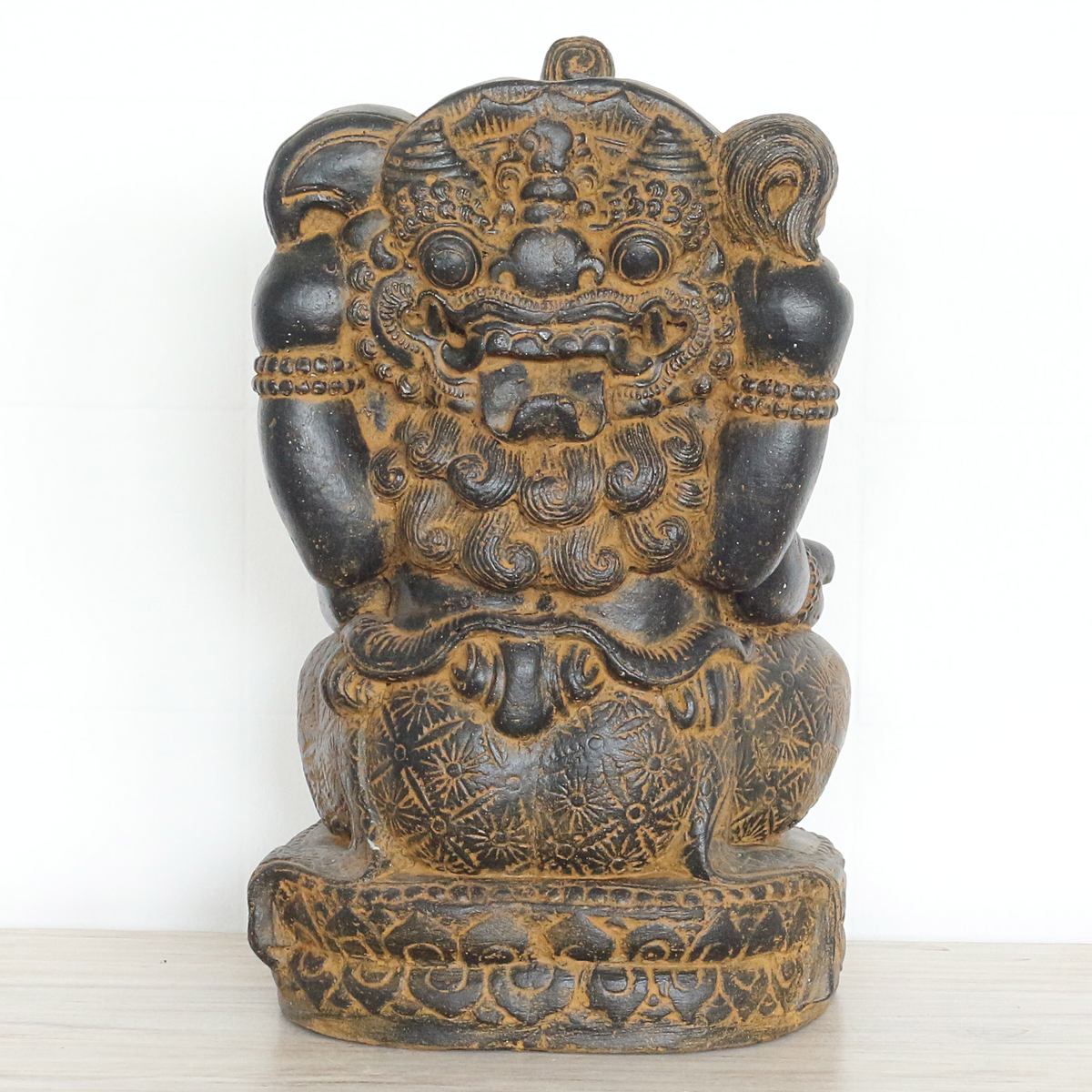 Ganesha Figur Hinduismus Buddhismus Gott Götterbote Ganapati Geschenk Beton Antik Finish 45 cm