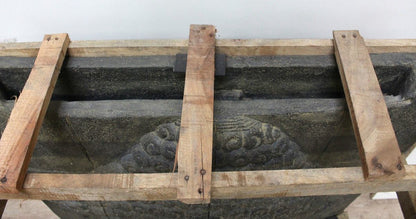 Buddha Steinbild Figur Skulptur Stein Lavasand Bali Steinfigur Garten Deko 140cm