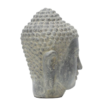 Buddha Kopf Head Steinfigur Skulptur Stein Lavasand Bali Garten Deko 33 cm