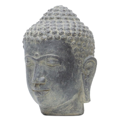 Buddha Kopf Head Steinfigur Skulptur Stein Lavasand Bali Garten Deko 33 cm