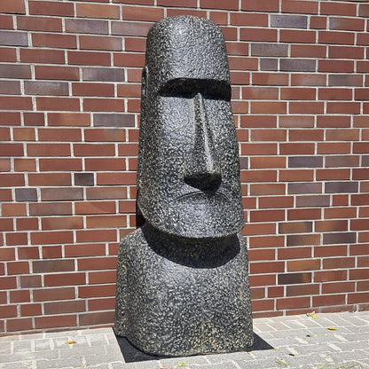 Osterinsel Moai Steinfigur Skulptur Stein Lavasand Bali Tiki Garten Gartenfigur Hawaii Deko ca. 175cm