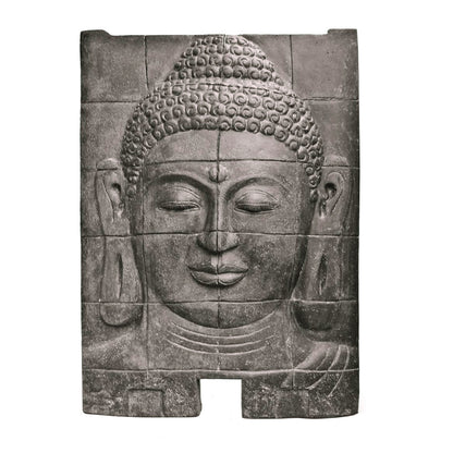 Buddha Steinbild Figur Skulptur Stein Lavasand Bali Steinfigur Garten Deko 140cm
