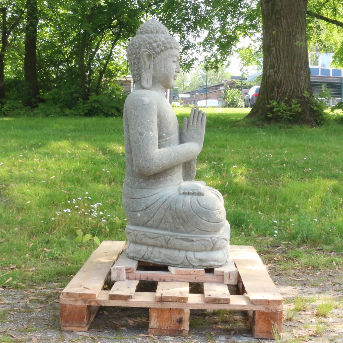 Buddha Figur Greenstone sitzend – Greetings, 75 cm