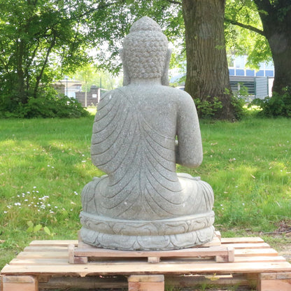 Buddha Figur Greenstone sitzend – Greetings, 75 cm