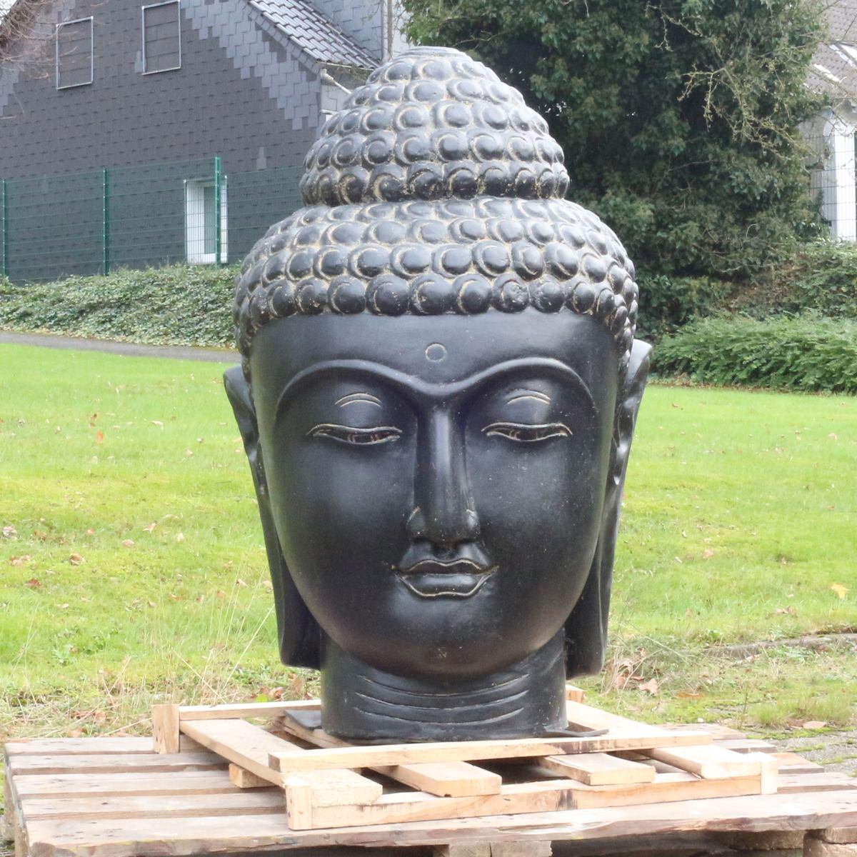 Buddha Kopf Gartendeko Statue Figur Frostsicher 