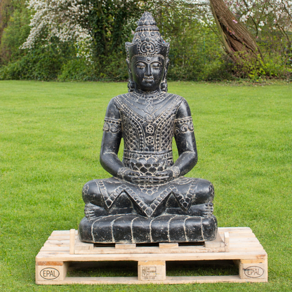 Buddha Statue sitzend Figur Skulptur Asien Indonesien Deko GRC Beton Gartenfigur 126 cm