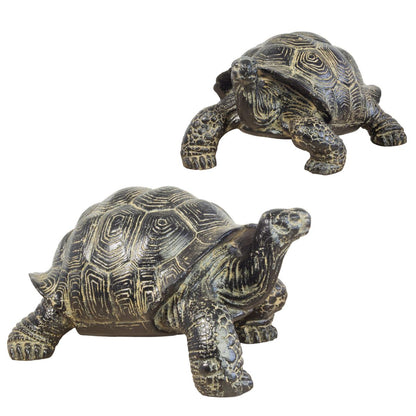 Schildkröte Schildkröten Figur Skulptur Stein Exotisch Statue GRC Bali Garten Deko groß