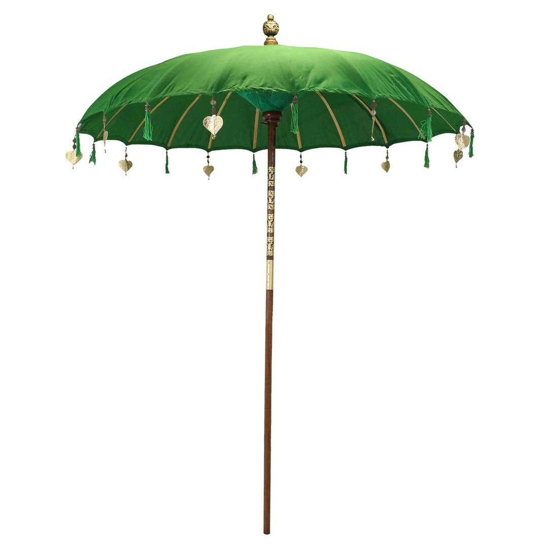 Bali Sonnenschirm Balinesischer Schirm Garten Baumwolle Sonnenschutz Handarbeit Retro Vintage Dekoschirm 2-teilig ca.180 cm