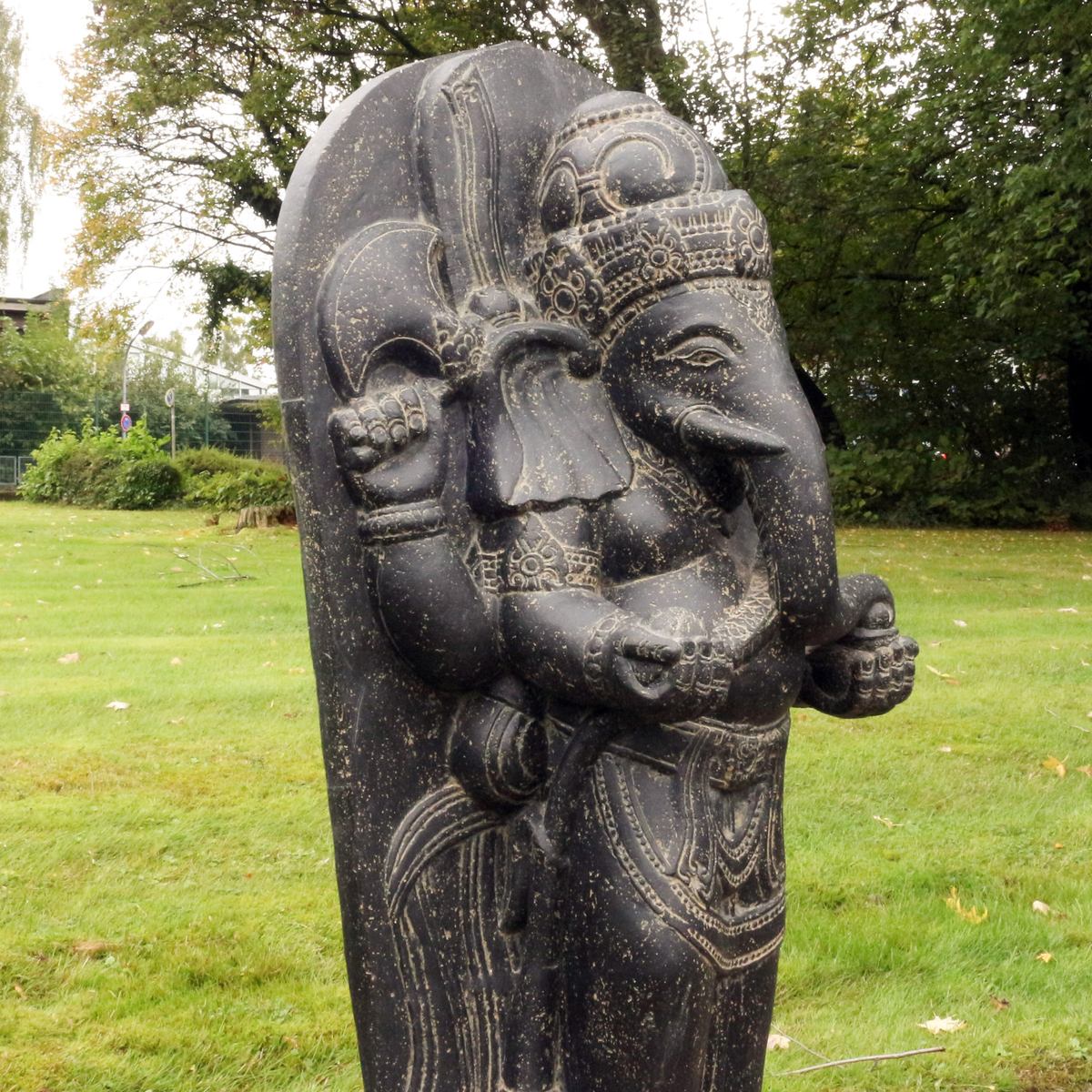 Ganesha Steinfigur Gartenfigur Skulptur Garten Deko Dekoration 