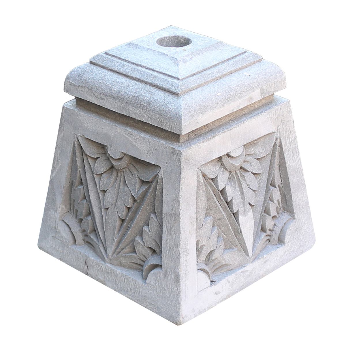 Sonnenschirmständer Schirmständer Sonnenschirm Garten Stein Ständer Massiv Halterung für unsere Bali Schirme 26 x 26 cm