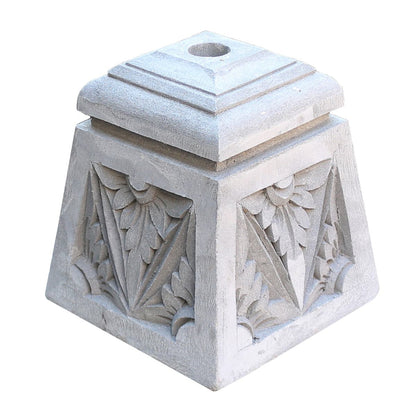 Sonnenschirmständer Schirmständer Sonnenschirm Garten Stein Ständer Massiv Halterung für unsere Bali Schirme 26 x 26 cm