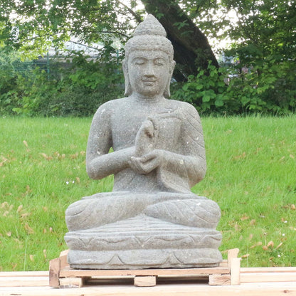 Gartendeko aus Stein Buddha Buddhafigur Skulptur
