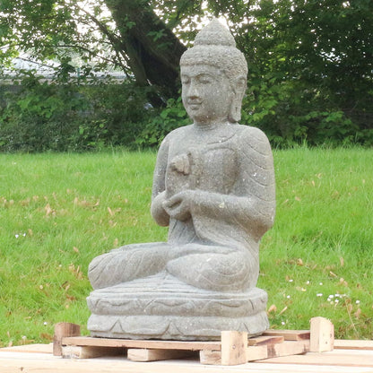 Gartendeko aus Stein Buddha Buddhafigur Skulptur