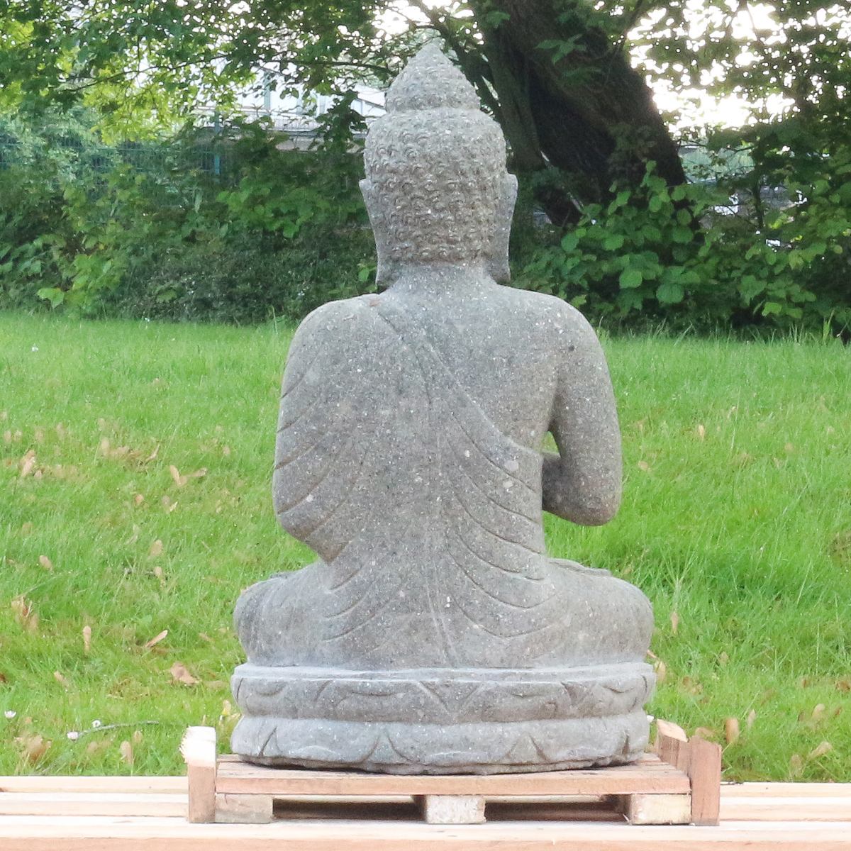 Skulptur Buddhaskulptur aus Stein für den Garten groß