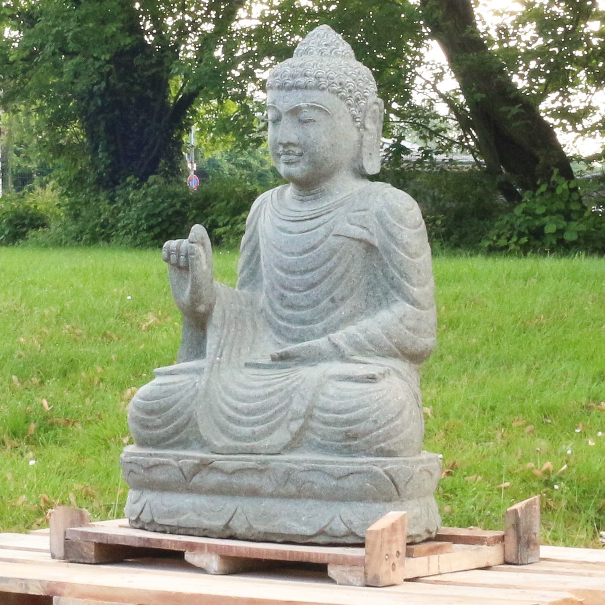 Gartendeko aus Stein Buddha Buddhafigur Skulptur