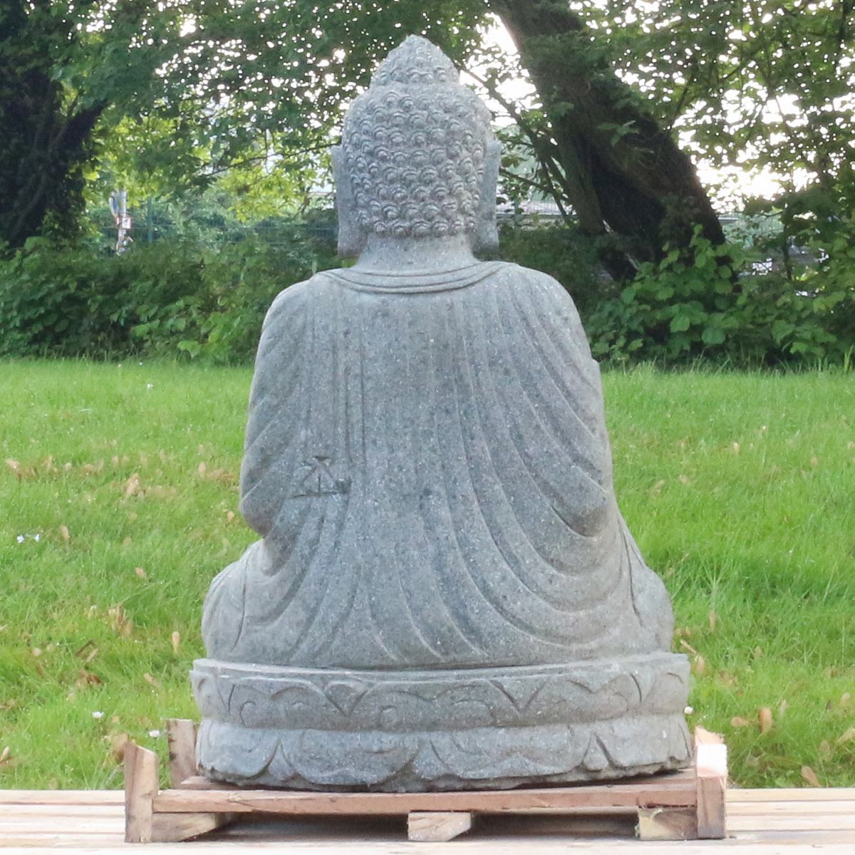 Skulptur Buddhaskulptur aus Stein für den Garten groß