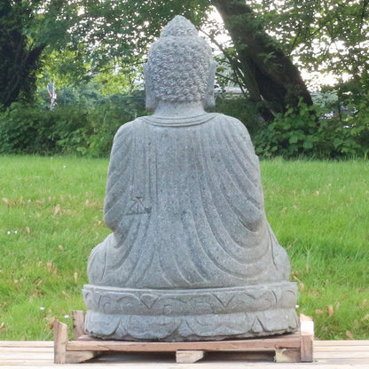 Skulptur Buddhaskulptur aus Stein für den Garten groß