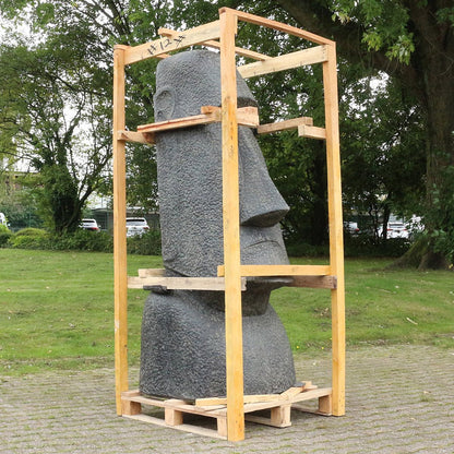 Osterinsel Moai Steinfigur Skulptur Stein Lavasand Bali Tiki Garten Gartenfigur Hawaii Deko ca. 200 cm