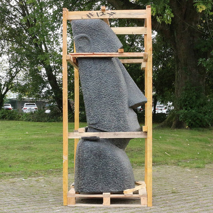 Osterinsel Moai Steinfigur Skulptur Stein Lavasand Bali Tiki Garten Gartenfigur Hawaii Deko ca. 200 cm