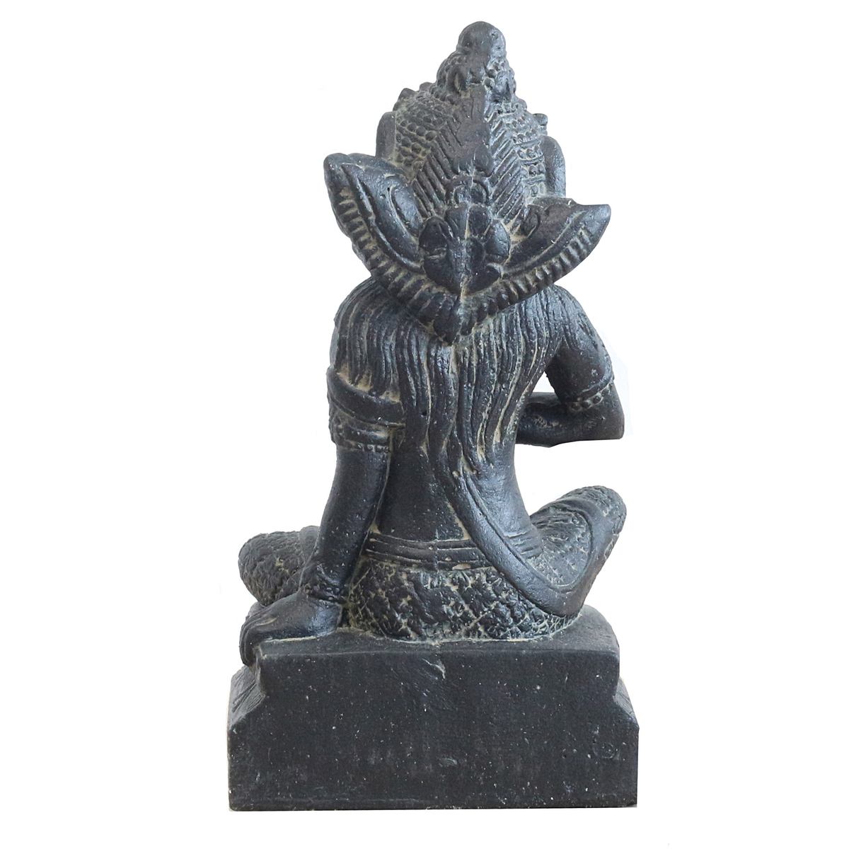 Sri Dewi Skulptur Stein Lavasand Indonesien Bali Gott Hinduismus Steinfigur Stein Figur Frostfest für innen oder außen sitzend 35 cm