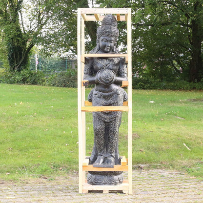 Devi Göttin Hinduismus Figur Skulptur Stein Lavasand Bali Gott Steinfigur Gartenfigur Brunnen 153 cm