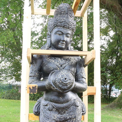 Devi Göttin Hinduismus Figur Skulptur Stein Lavasand Bali Gott Steinfigur Gartenfigur Brunnen 153 cm