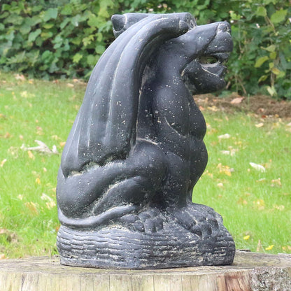 Gargoyle Torwächter Figur Skulptur Stein Wächter Lavasand Bali Garten Deko 32 cm