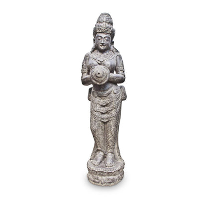 Devi Göttin Hinduismus Figur Skulptur Stein Lavasand Bali Gott Steinfigur Gartenfigur Brunnen 153 cm