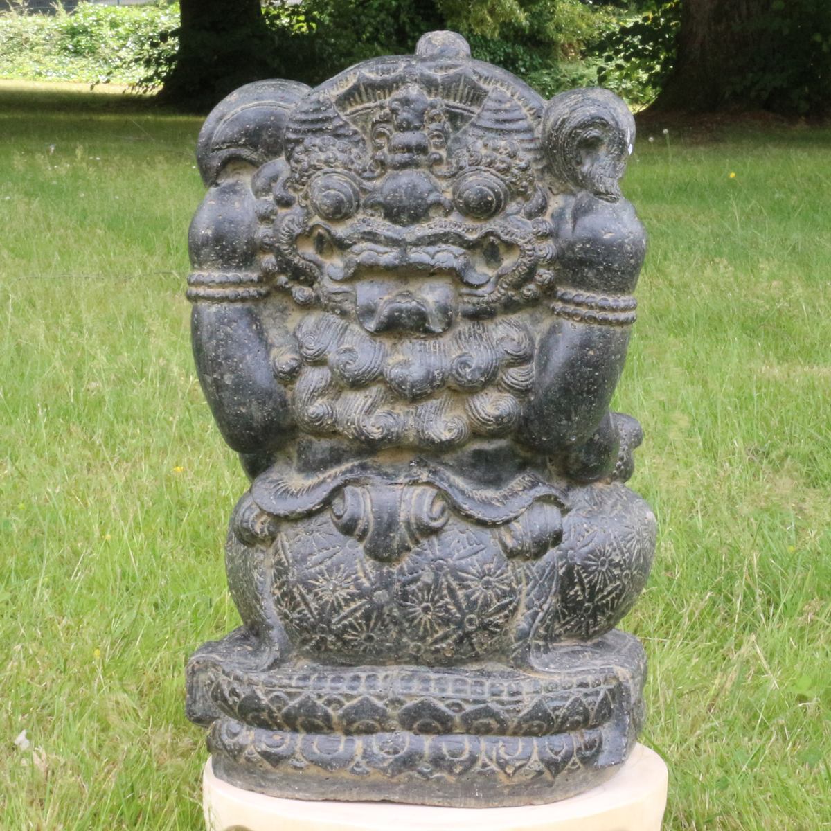 Ganesha Figur Hinduismus Buddhismus Gott Götterbote Ganapati Geschenk Garten Gartendeko Beton GRC 43 cm