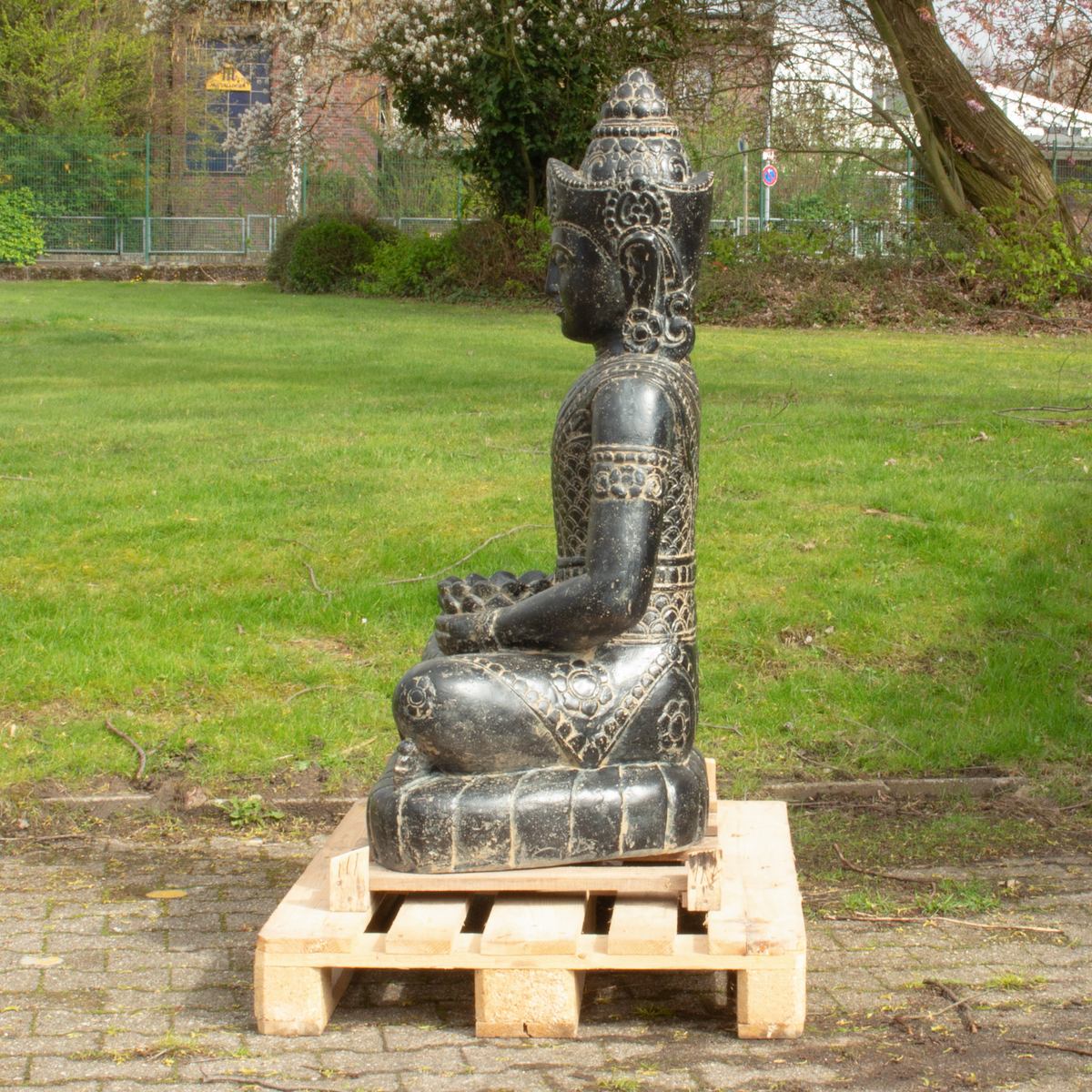 Buddha Statue sitzend Figur Skulptur Asien Indonesien Deko GRC Beton Gartenfigur 126 cm