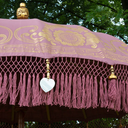 Original Balinesischer Sonnenschirm Bali Schirm Mauve 185 cm Model Stella