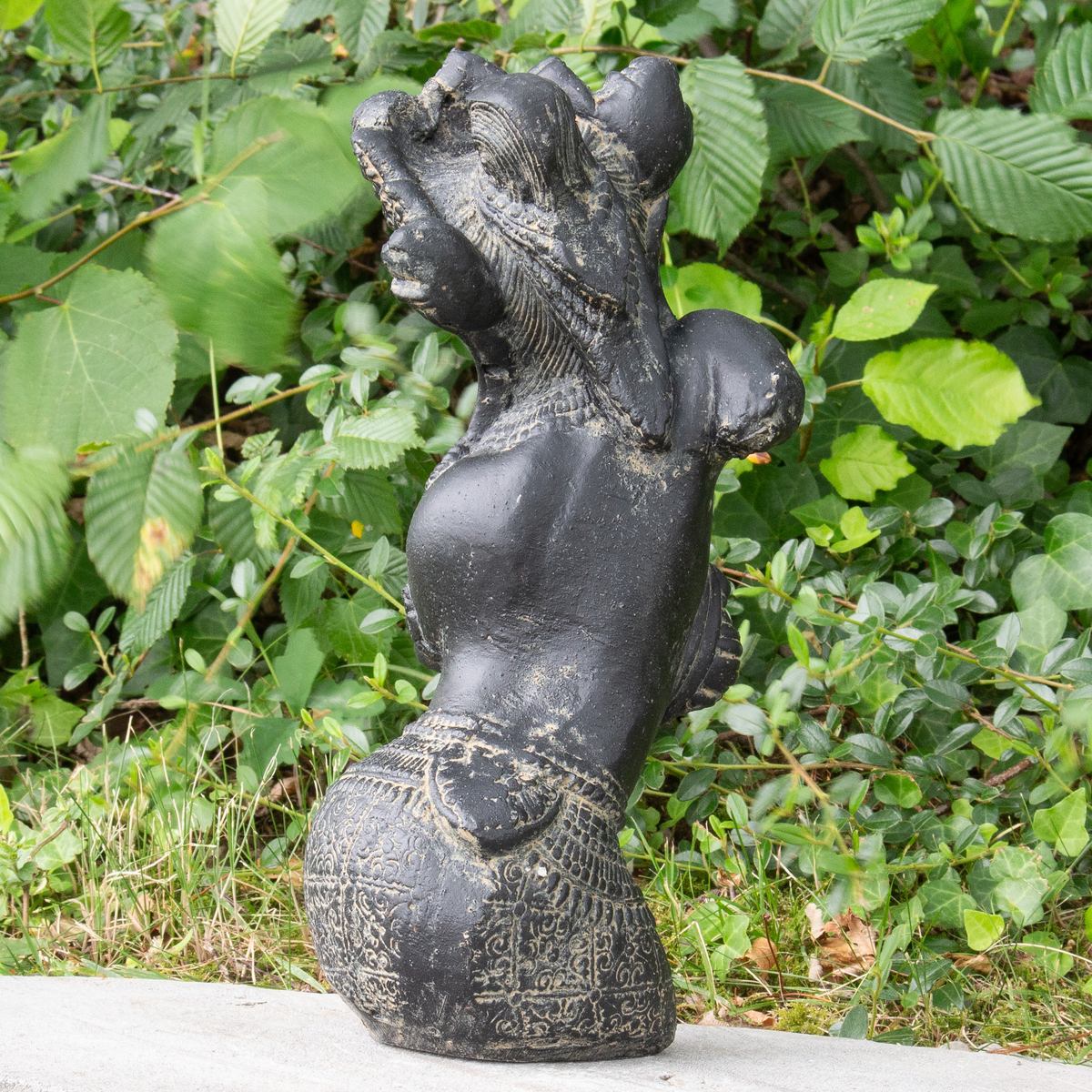 Dewi Tara Büste Stein-Figur Gartenfigur Asiatische Skulptur Garten Lavastein 30 cm