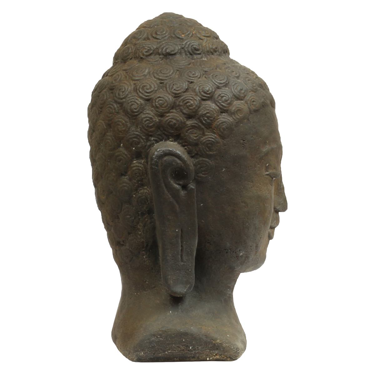 Buddha Kopf Head Steinfigur Skulptur Stein Massiv Bali Garten Deko 39 cm