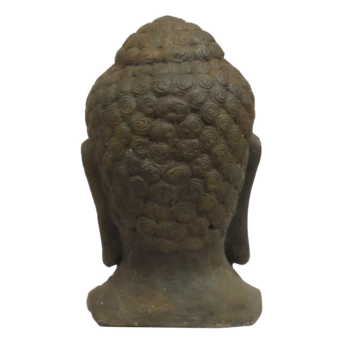 Buddha Kopf Head Steinfigur Skulptur Stein Massiv Bali Garten Deko 39 cm