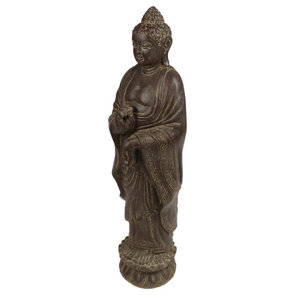 Buddha Stein Figur Statue Gartenfigur Steinfigur Dekofigur Gartendeko stehend Massiv 112 cm