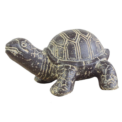 Schildkröte Schildkröten Figur Skulptur Stein Exotisch Statue Lavasand Bali Garten Deko 33 cm