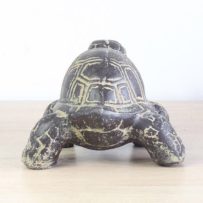 Schildkröte Schildkröten Figur Skulptur Stein Exotisch Statue Lavasand Bali Garten Deko 33 cm