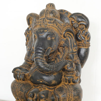 Ganesha Figur Hinduismus Buddhismus Gott Götterbote Ganapati Geschenk Beton Antik Finish 45 cm