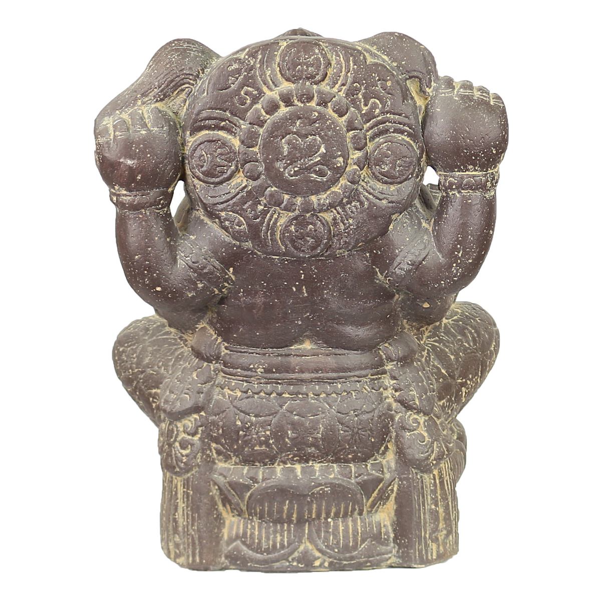 Ganesha Hinduismus Buddhismus Gott Götterbote Ganapati Geschenk Stein Lavastein Grau 40 cm