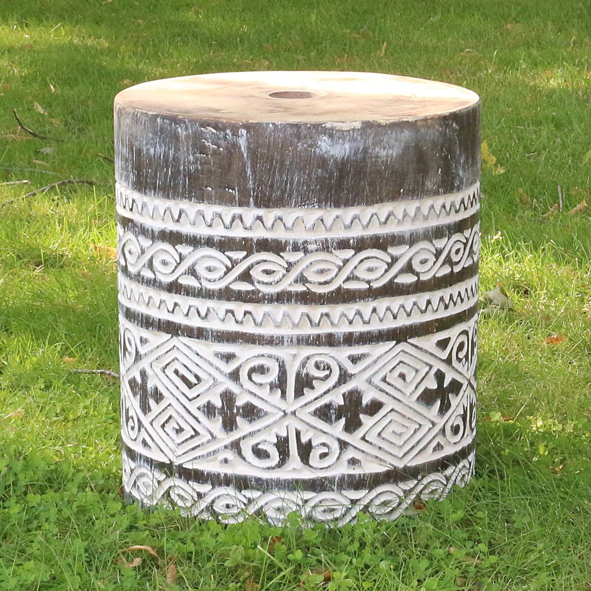 Sonnenschirmständer Schirmständer Sonnenschirm Garten Holz Ständer Massiv Halterung für unsere Bali Schirme 34 x 40 cm Dunkelgrau