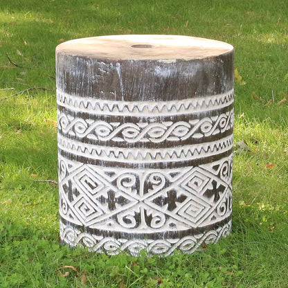 Sonnenschirmständer Schirmständer Sonnenschirm Garten Holz Ständer Massiv Halterung für unsere Bali Schirme 34 x 40 cm Dunkelgrau