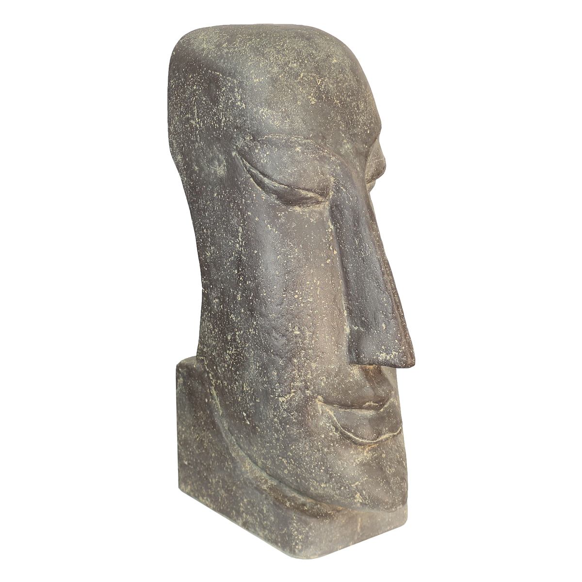 Osterinsel Moai Figur Skulptur Stein Lavasand Bali Tiki Garten Deko 59 cm