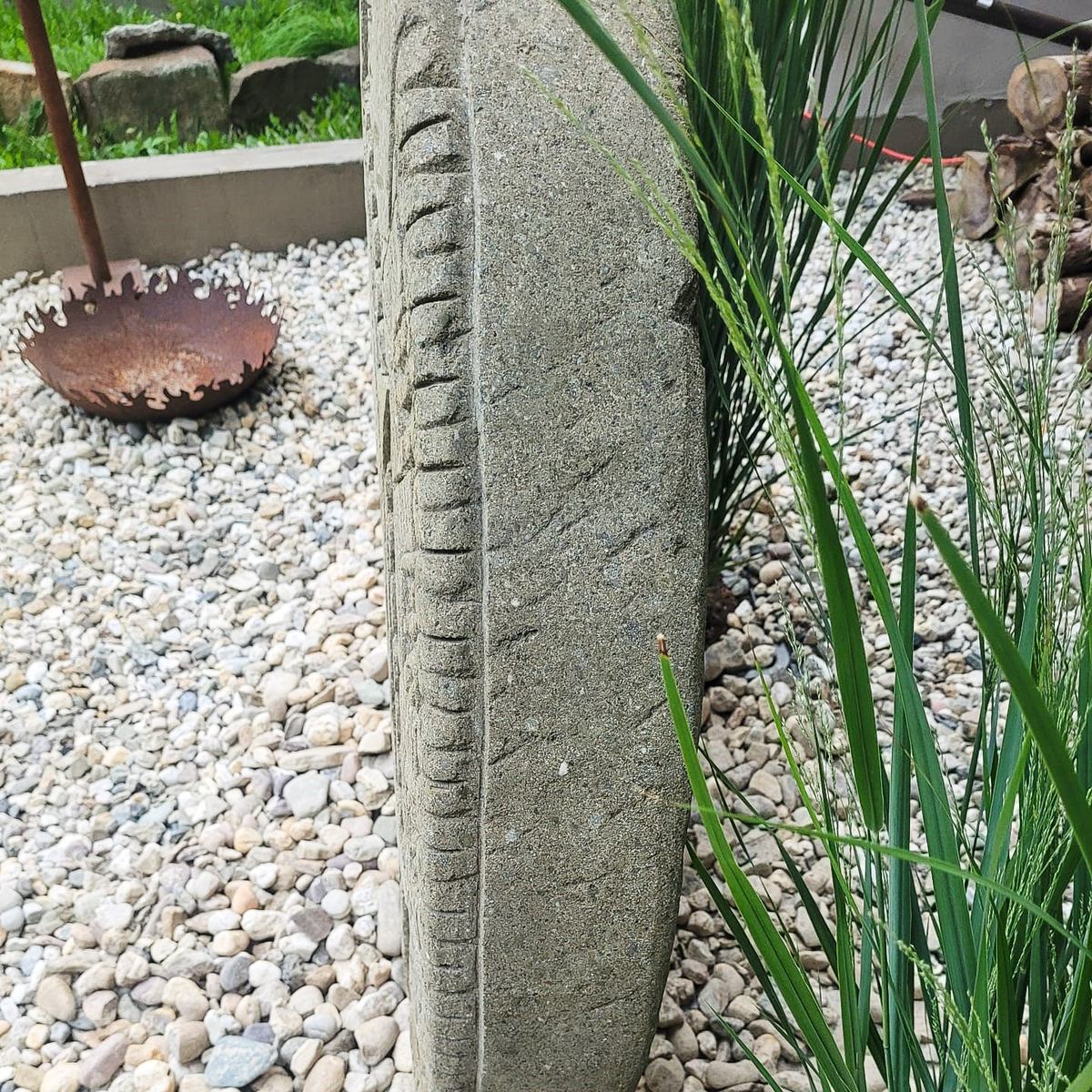 Majakalender, Maya Steinscheibe, antike Dekoration, Maya-Kultur, Steinskulptur, Gartenkunst, Wanddekoration, historische Kunst, 120 cm