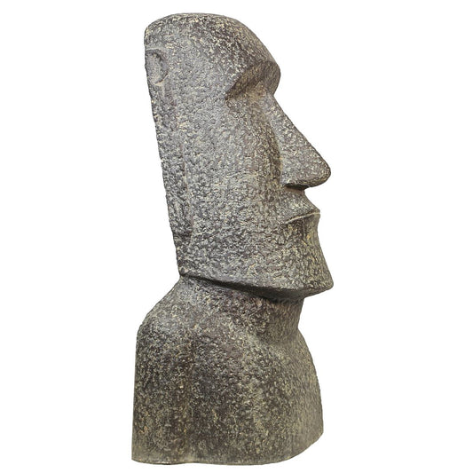 XXL Steinfigur Osterinsel Moai Skulptur Lavasand Bali Tiki Garten Hawaii 120 cm