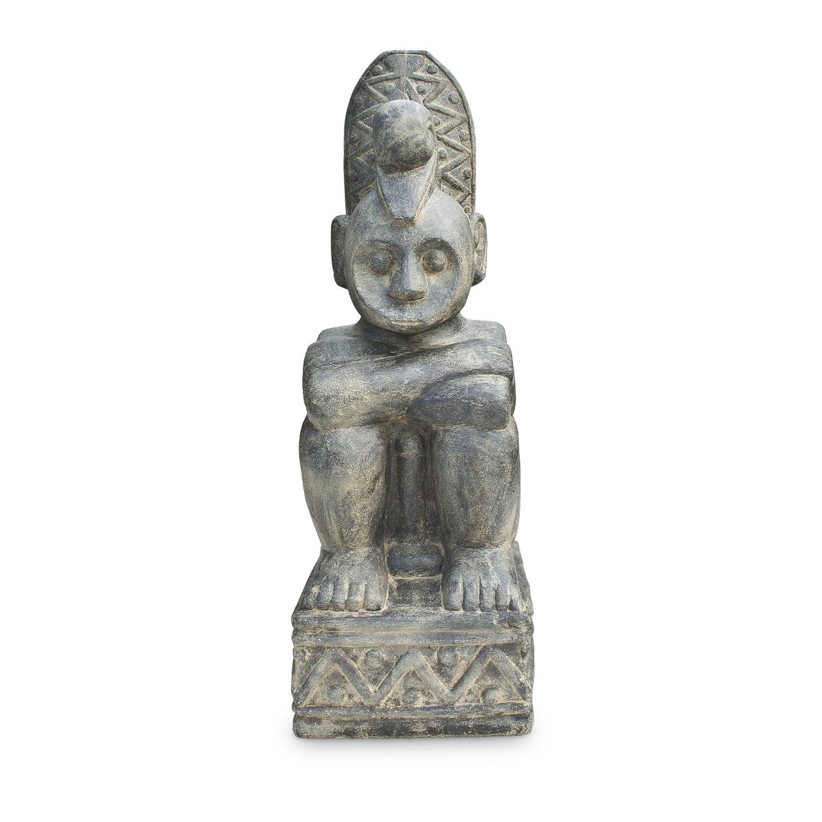 Timor Stein-Figur 62cm Figur Skulptur authentisch Stammeskunst Tribal Art Lavastein Nr. 1