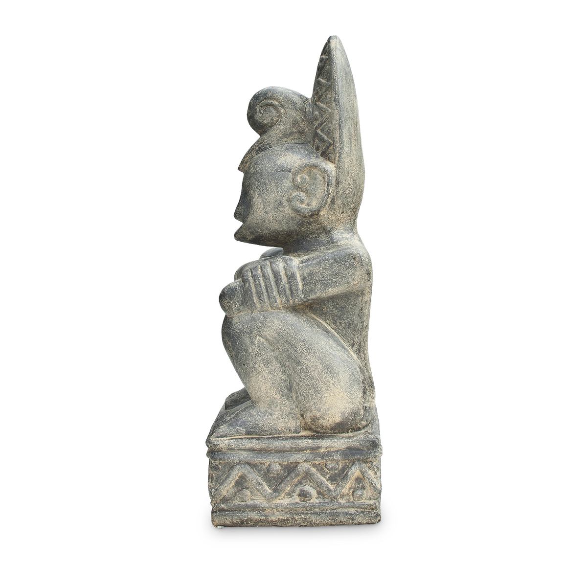Timor Stein-Figur 62cm Figur Skulptur authentisch Stammeskunst Tribal Art Lavastein Nr. 1