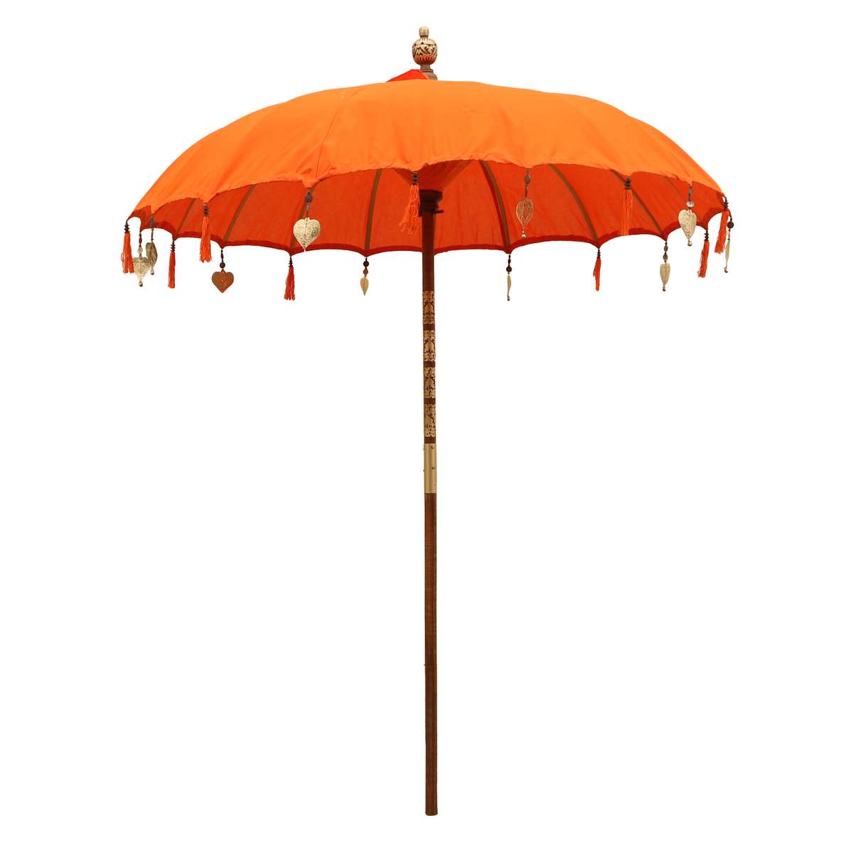 Bali Sonnenschirm Balinesischer Schirm Garten Baumwolle Handarbeit ideal für Balkon Dekoschirm 2-teilig ca. 130 Ø cm Variante